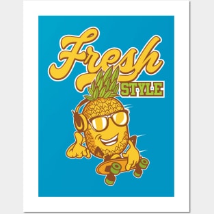Pineapple Skateboard Posters and Art
